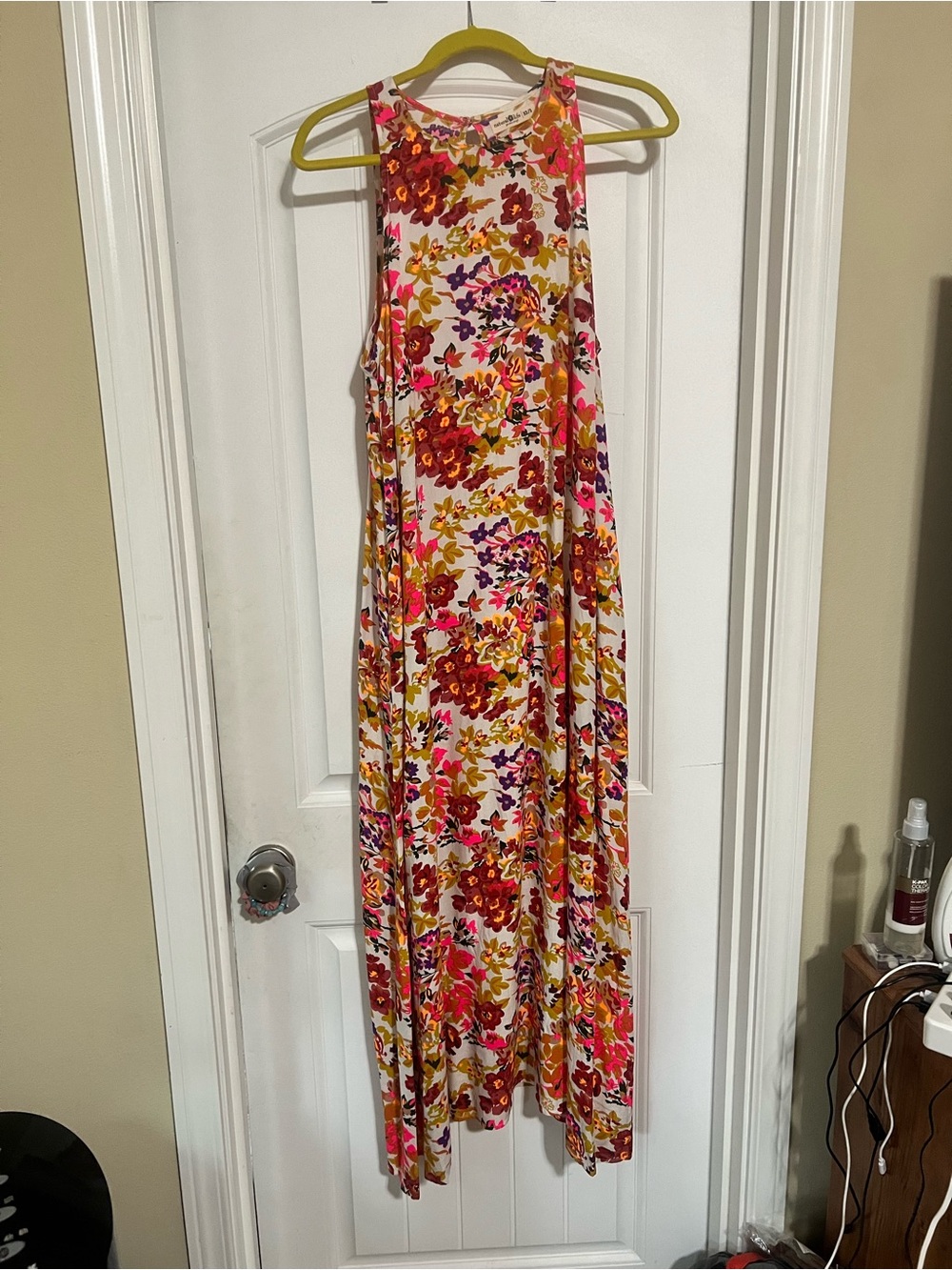 NATURAL LIFE Floral Tank Maxi Dress in Pink Multi